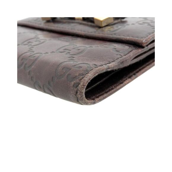 Pre Loved Gucci  GG Marmont Bow Flap Leather Wallet Brown - Picture 3 of 8